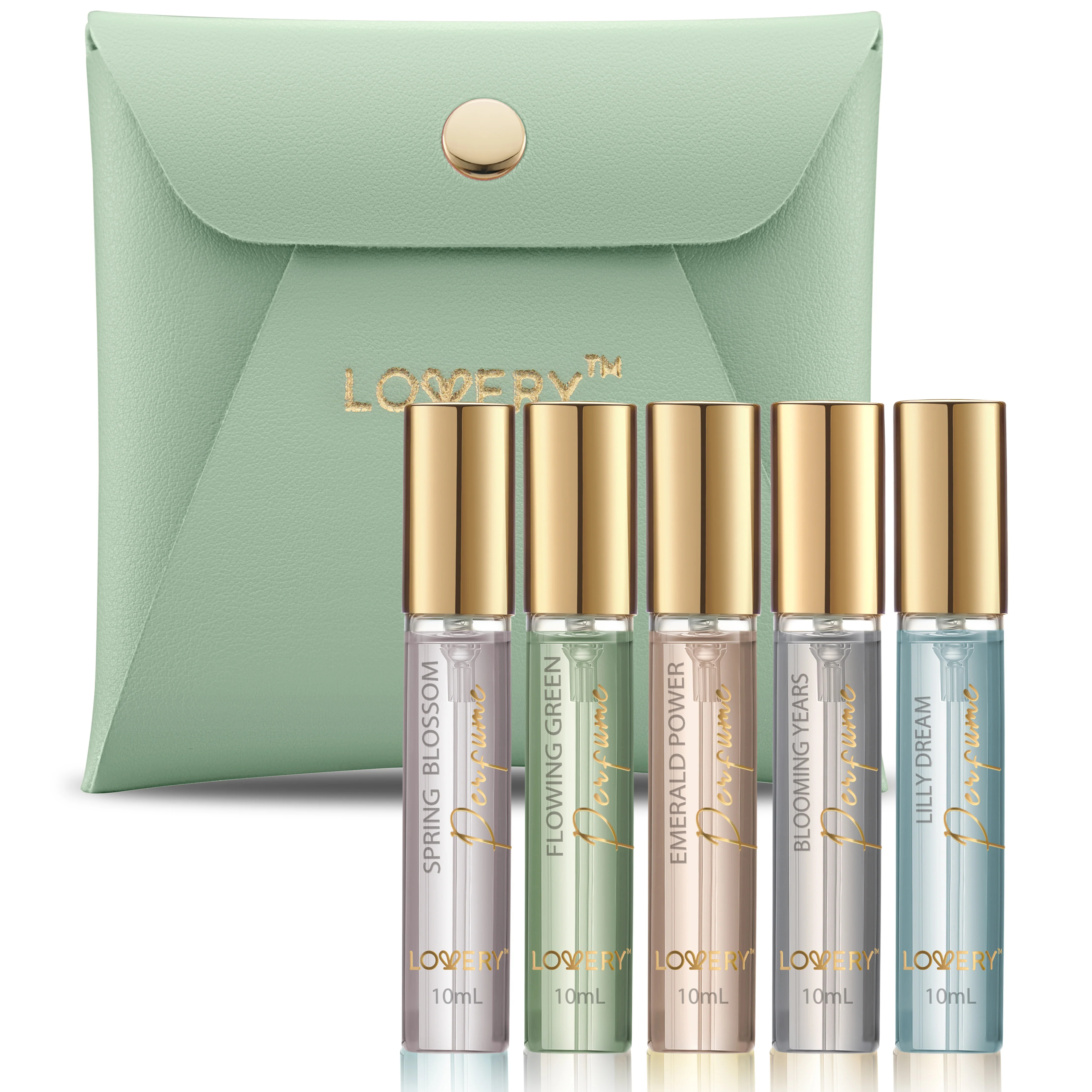 5pc Mini Perfumes for Travel Gifts, Solo Scent and Layering Fragrances with Pouch | Shop Simon