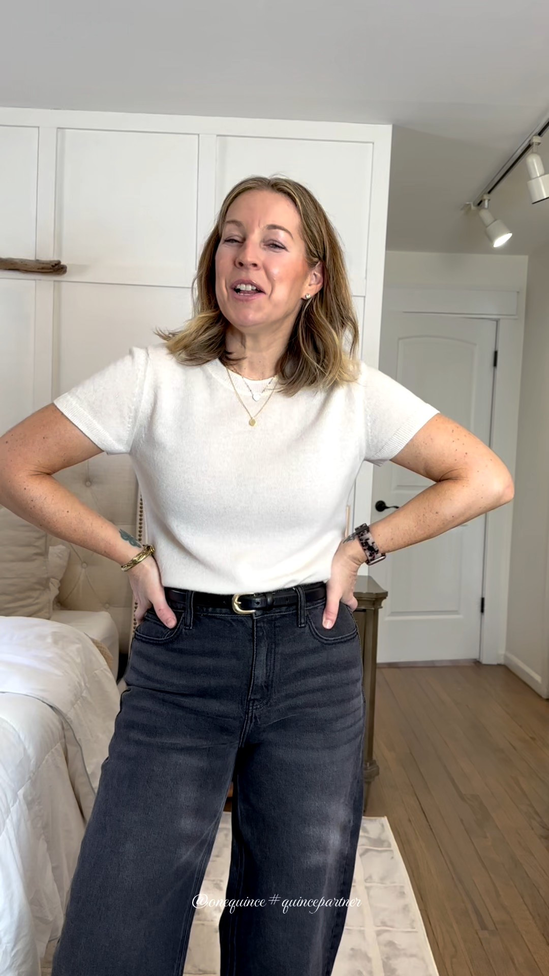 Elevated, capsule pieces to keep you looking timeless & polished without overthinking it. These neutrals mix + match so effortlessly and feel way more luxe than the price.

SIZING:
I'm wearing mediums in the top and 29 regular jeans. 
I’d probably size up in the cashmere sweater tee if I could do it all over again!

 #QuincePartner @onequince 

#LTKMidsize #LTKgrwm #LTKootd