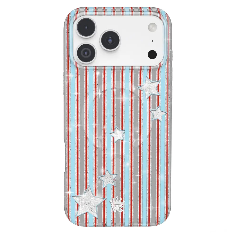 Stars & Stripes Glitter iPhone Case | Velvet Caviar