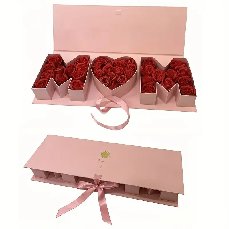 1pc Mother's Day Gift Box With Letter 'Mom' Font, Rectangular Non-waterproof Mother's Day Flower ... | Temu Affiliate Program