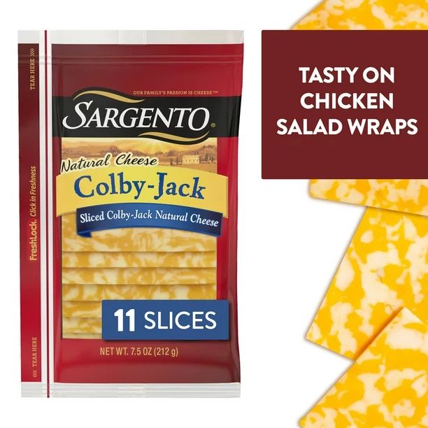 Sargento® Sliced Colby-Jack Natural Cheese, 11 slices - Walmart.com | Walmart (US)