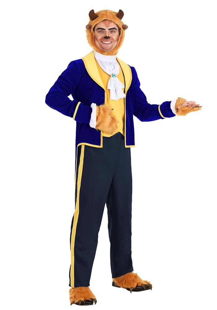 Official Mens Beauty and the Beast Costume for Halloween - Includes Jacket, Vest, Hood, and More | Amazon (US)