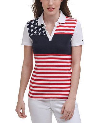 Printed Striped Cotton Polo, Created for Macy's | Macys (US)