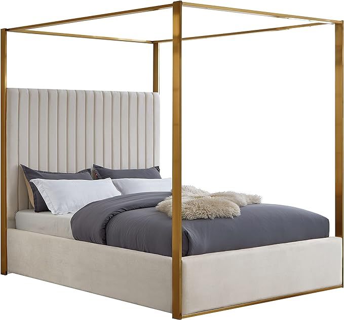 Meridian Furniture JonesCream-K Jones Collection Modern | Contemporary Upholstered King Bed, Crea... | Amazon (US)