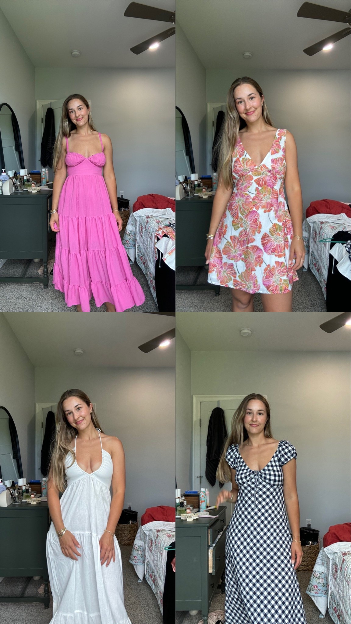 top left: size US 4
too right: size US 4 charlie holiday bree dress - can’t find link (got in nov 2024) 
bottom left: old princess polly linen dress size US 2 called lincoln halter dress
bottom right: size S gap x doen dress 

#LTKSeasonal
