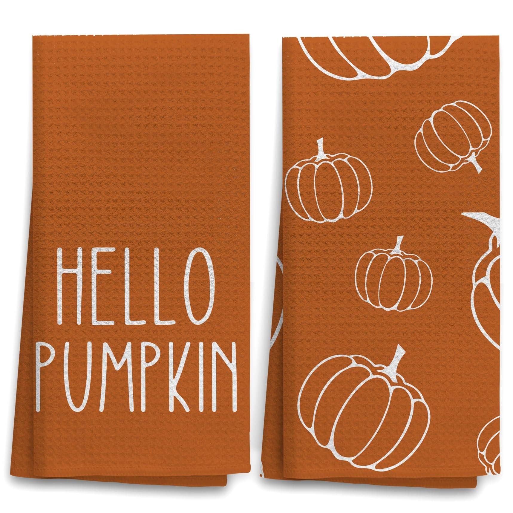OHSUL Fall Kitchen Towels - Autumn Pumpkin Decor, Hand Dish Towels, Bathroom Decor, Housewarming ... | Amazon (US)