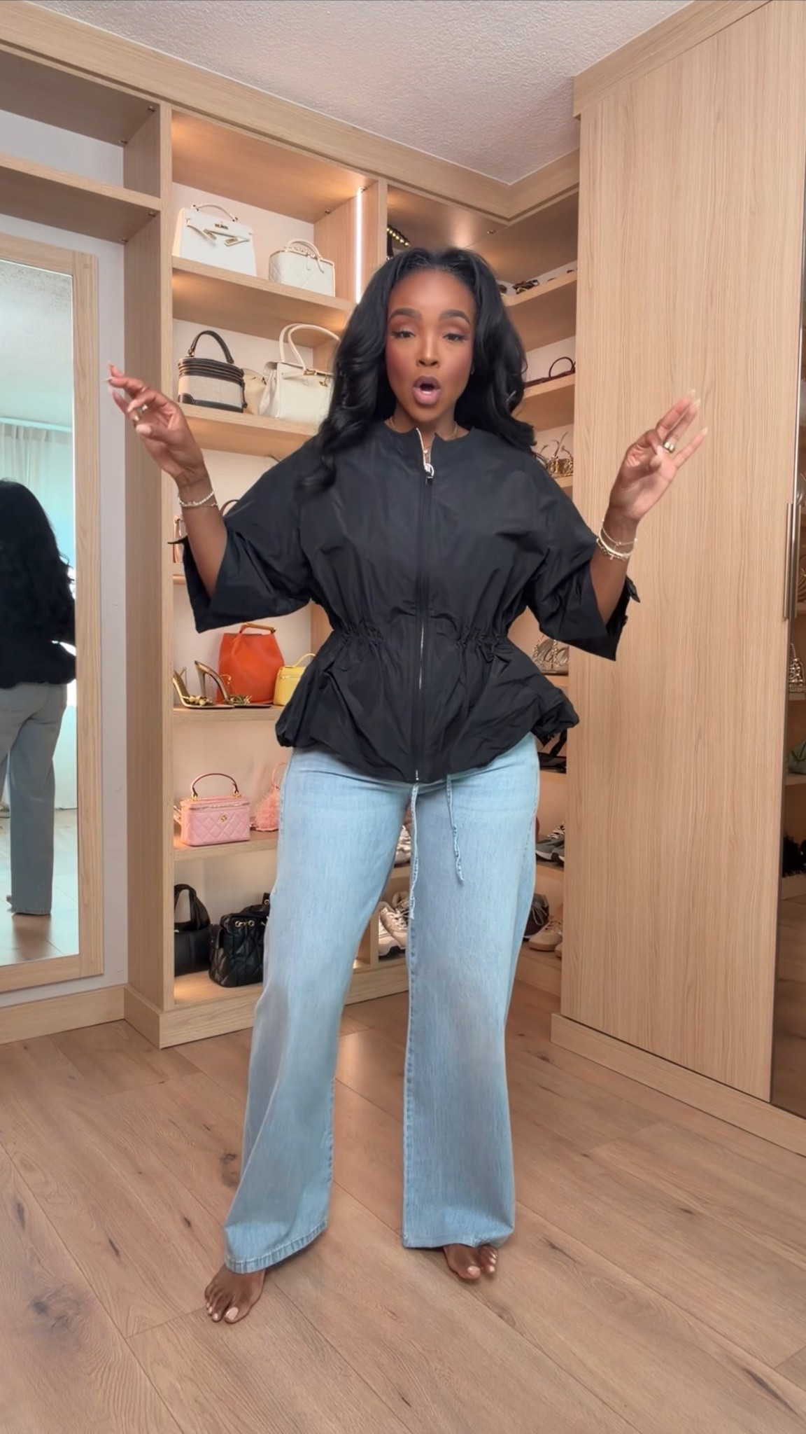 Scroll to shop 
Perfect for casual wear
5’4. 138lbs. 34D. 27. 40 

#LTKootd #LTKgrwm #LTKPetite