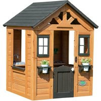 Backyard Discovery Sweetwater 100% Cedar Wood Outdoor Garden Playhouse with Kitchen Accessories & Easy Assembly | Wayfair UK