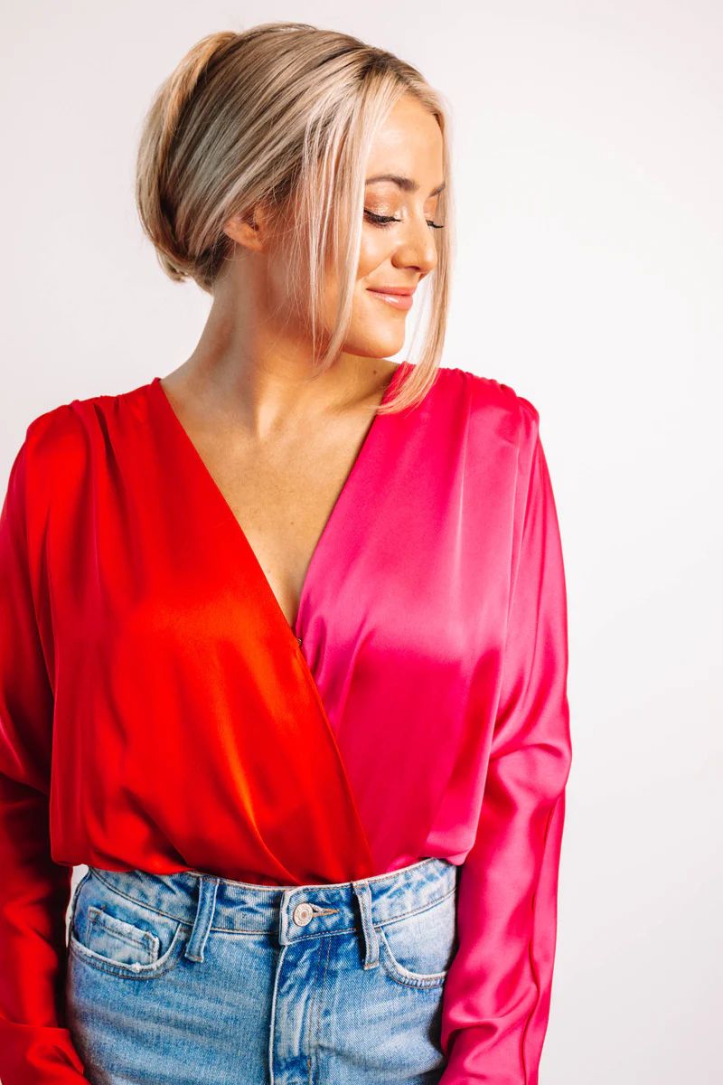 Own The Night Bodysuit - Pink & Red | The Impeccable Pig