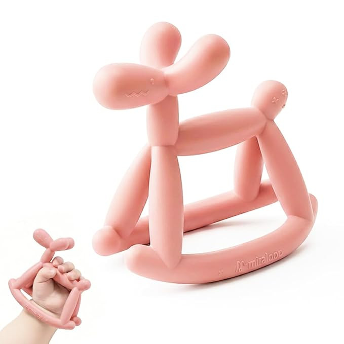 Teething Toy for Baby 3, 6, 12, 18 Months Infant, Jellydog Never Drop Food Grade Silicone Rocking... | Amazon (US)