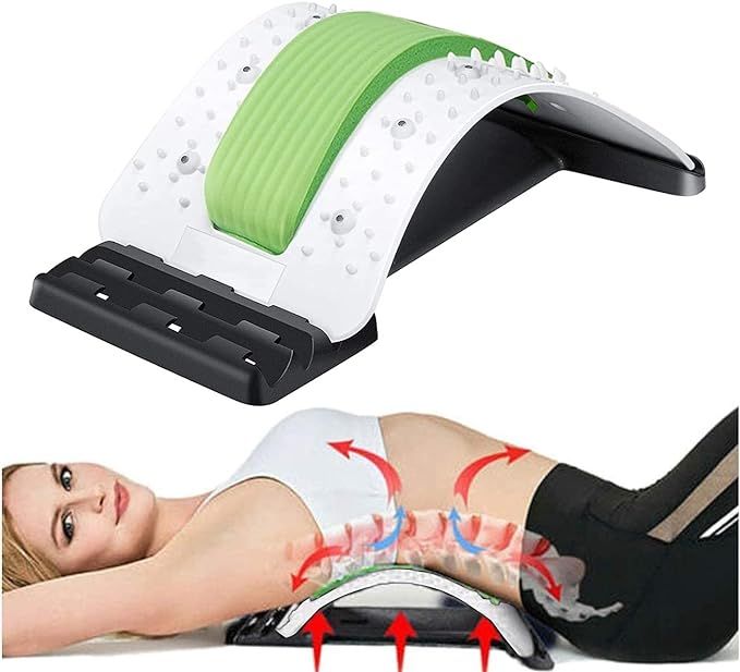 Back Stretcher, Lumbar Back Pain Relief Device, Multi-Level Back Massager Lumbar, Pain Relief for... | Amazon (US)