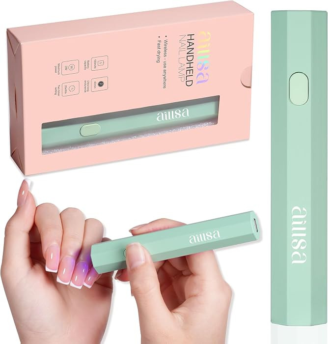 AILLSA Mini UV Light for Nails, Handheld Nail Lamps for Gel Polish, Portable Single Finger Flash ... | Amazon (US)
