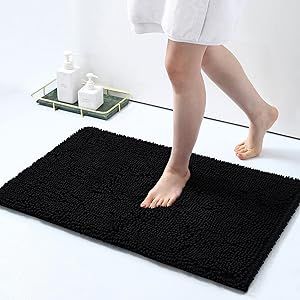 Smiry Luxury Chenille Bath Rug, Extra Soft and Absorbent Shaggy Bathroom Mat Rugs, Machine Washable, | Amazon (US)