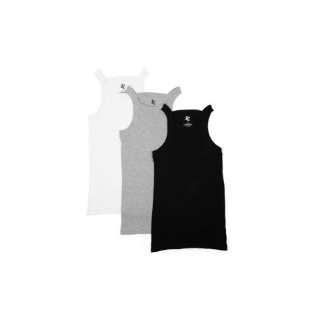 3 Packs AC Basics Men s G-unit Style Cotton Tank Tops Square Cut Muscle Rib A-Shirts (2X-Large Assor | Walmart (US)