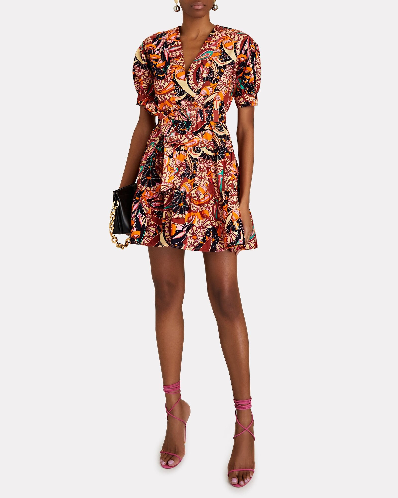Carey Belted Printed Cotton Mini Dress | INTERMIX