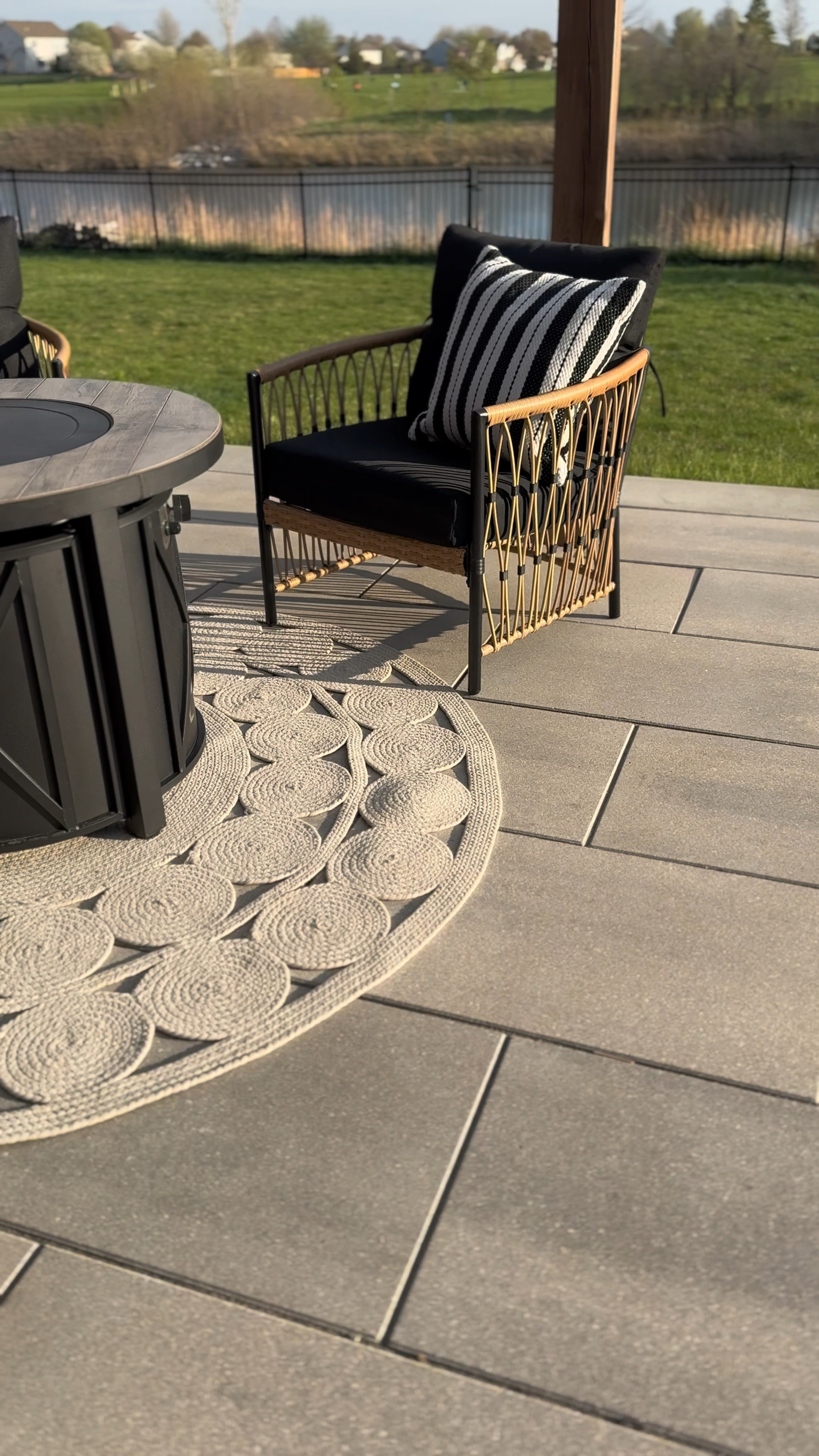 Our new favorite place to lounge in the evenings + enjoy the beautiful spring weather! This chair set it’s so chic & cozy to sit in. It has the high end designer look without the price tag 👏🏻

#LTKfamily #LTKhome 

#LTKVideo