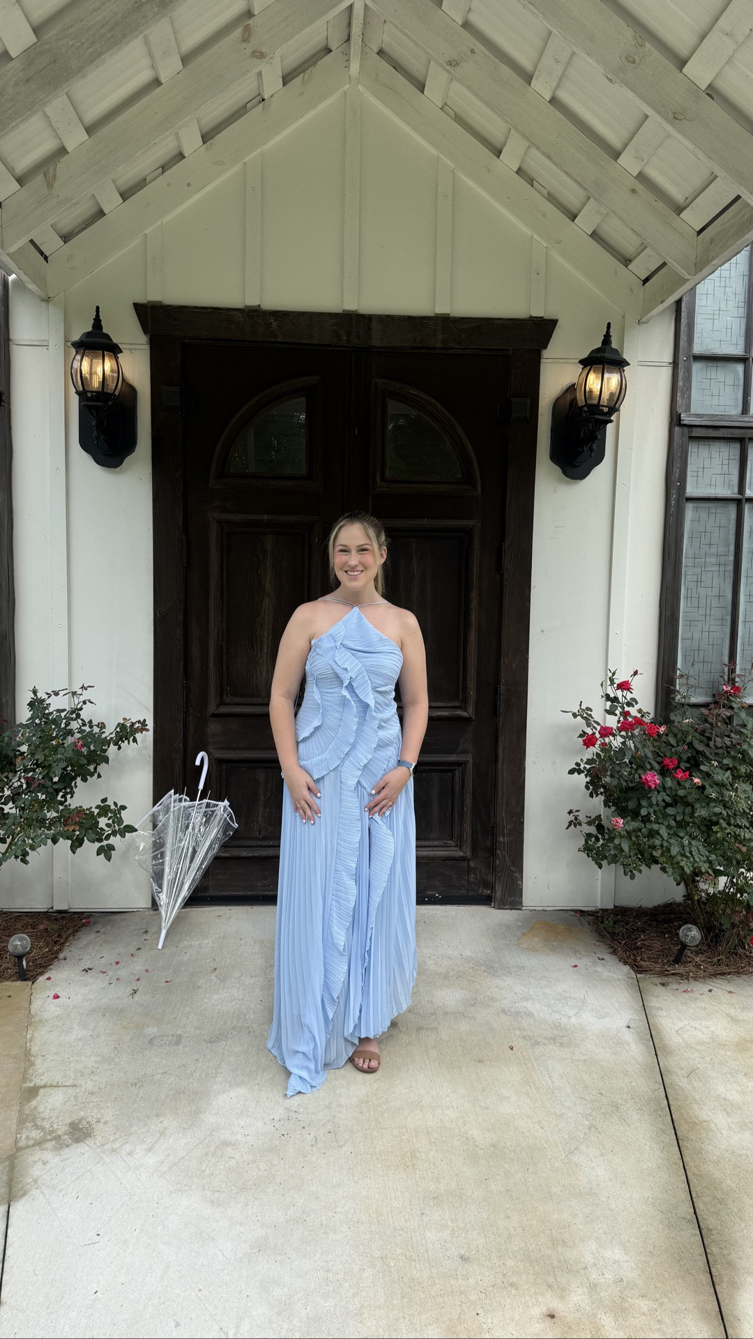 Wedding guest outfit, wedding guest, halter neck dress, ruffle maxi dress, blue dress

#LTKootd #LTKWedding