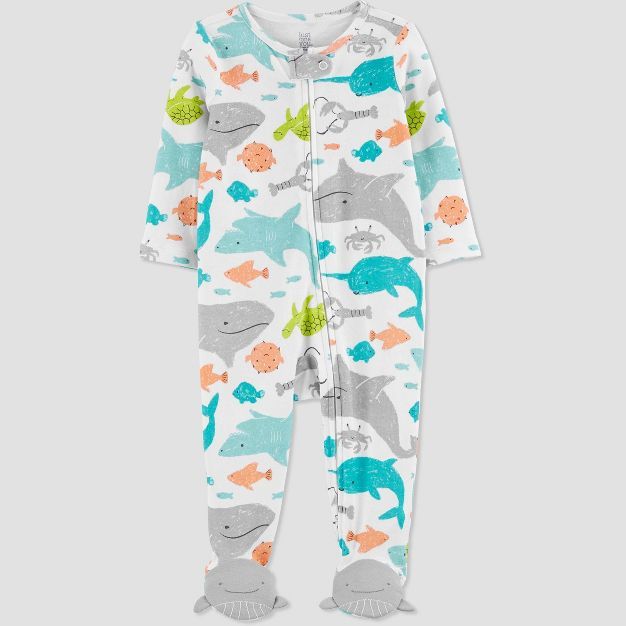 Baby Boys' Whale Footed Pajama - Just One You® made by carter's Gray | Target