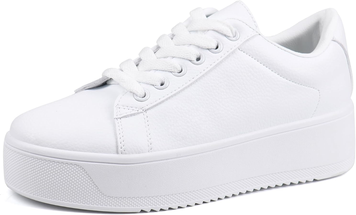 JABASIC Women Fashion Sneakers Low-top Lace-Up Stylish Walking Shoes Comfort Platform Sneakers | Amazon (US)