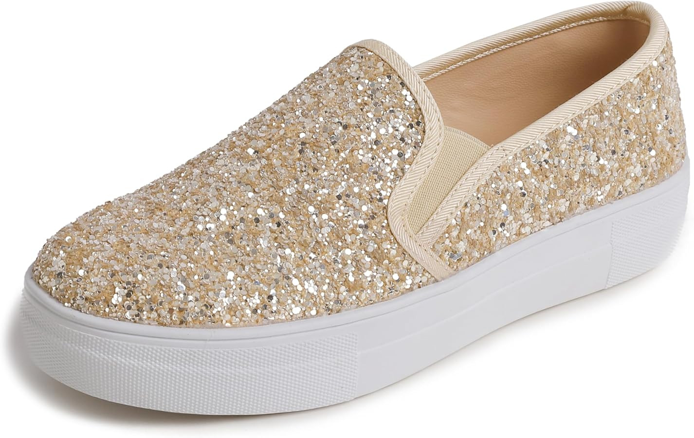 FEVERSOLE Women's Fashion Slip On Sneaker Casual Platform Loafers | Amazon (US)