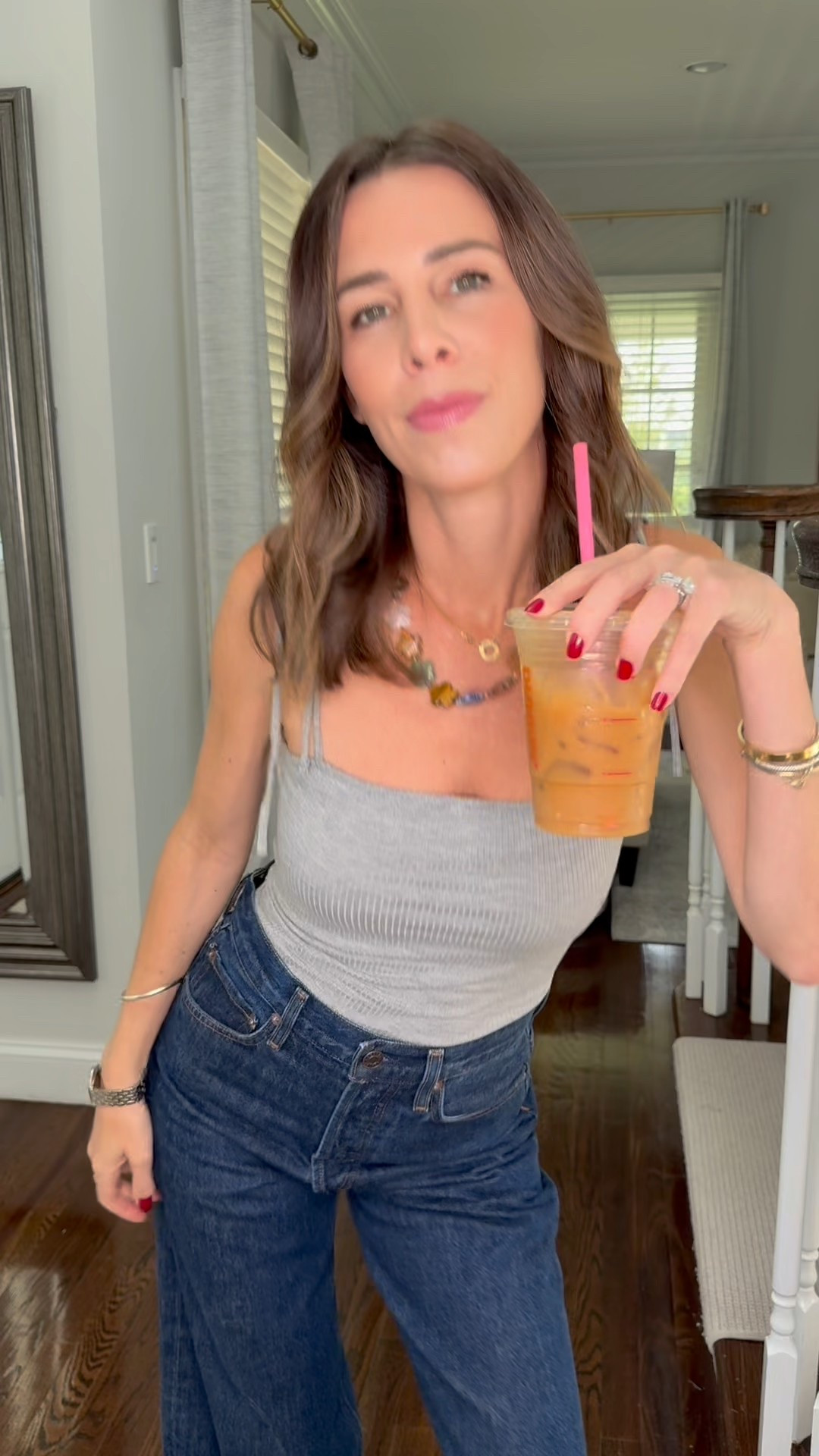 Elevating jeans and a tank!
And how good are these jeans?! The perfect short girl pair!

I’m so wearing a size 24- true to size! For a baggier fit I’d say size up 1.

#LTKStyleTip #LTKSaleAlert #LTKPetite