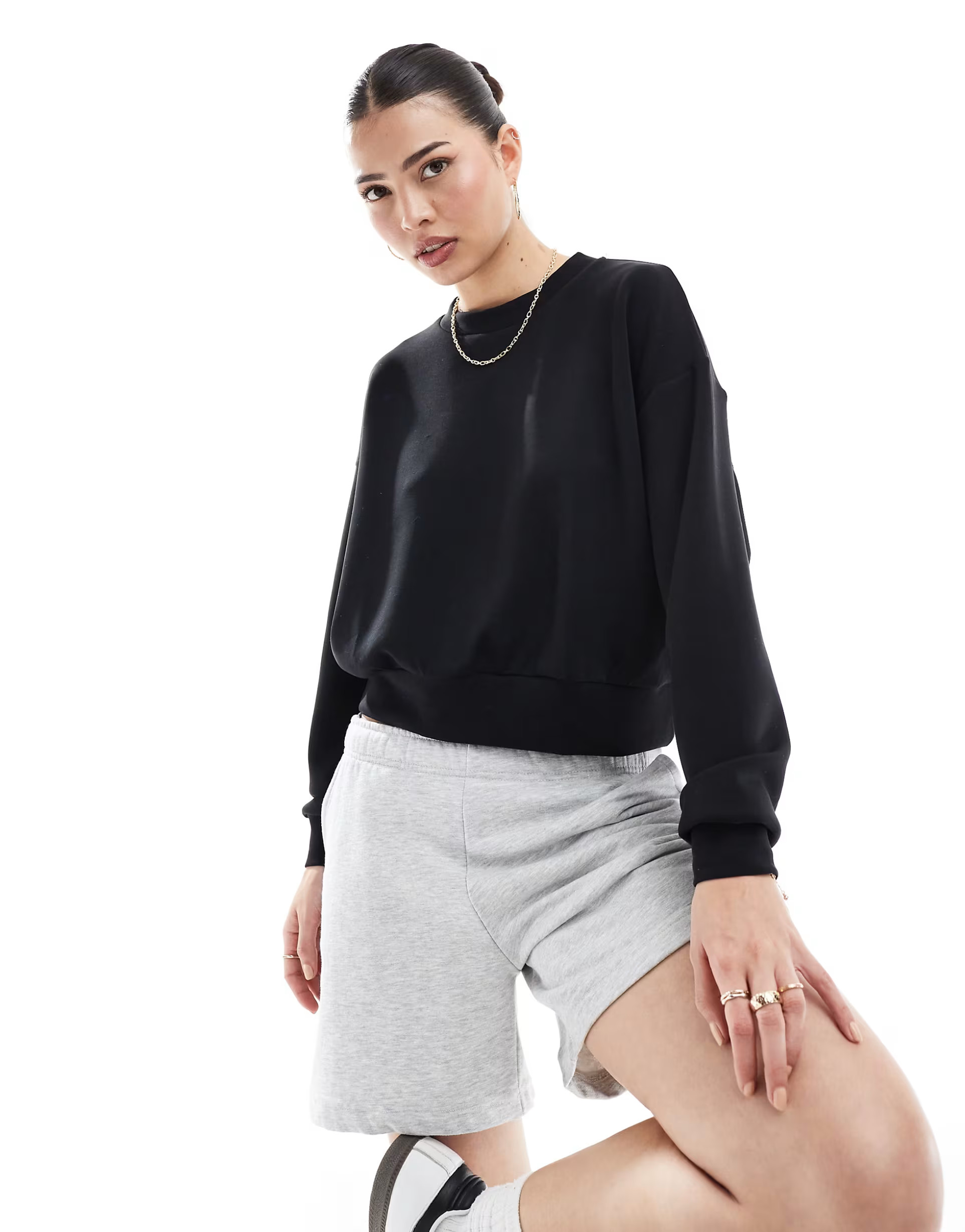 Stradivarius soft touch jumper in black | ASOS | ASOS (Global)