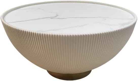 First of a Kind Modern Drum Bowl Coffee Table - Round Shaped Coffee Table – Modern Decorative T... | Amazon (US)
