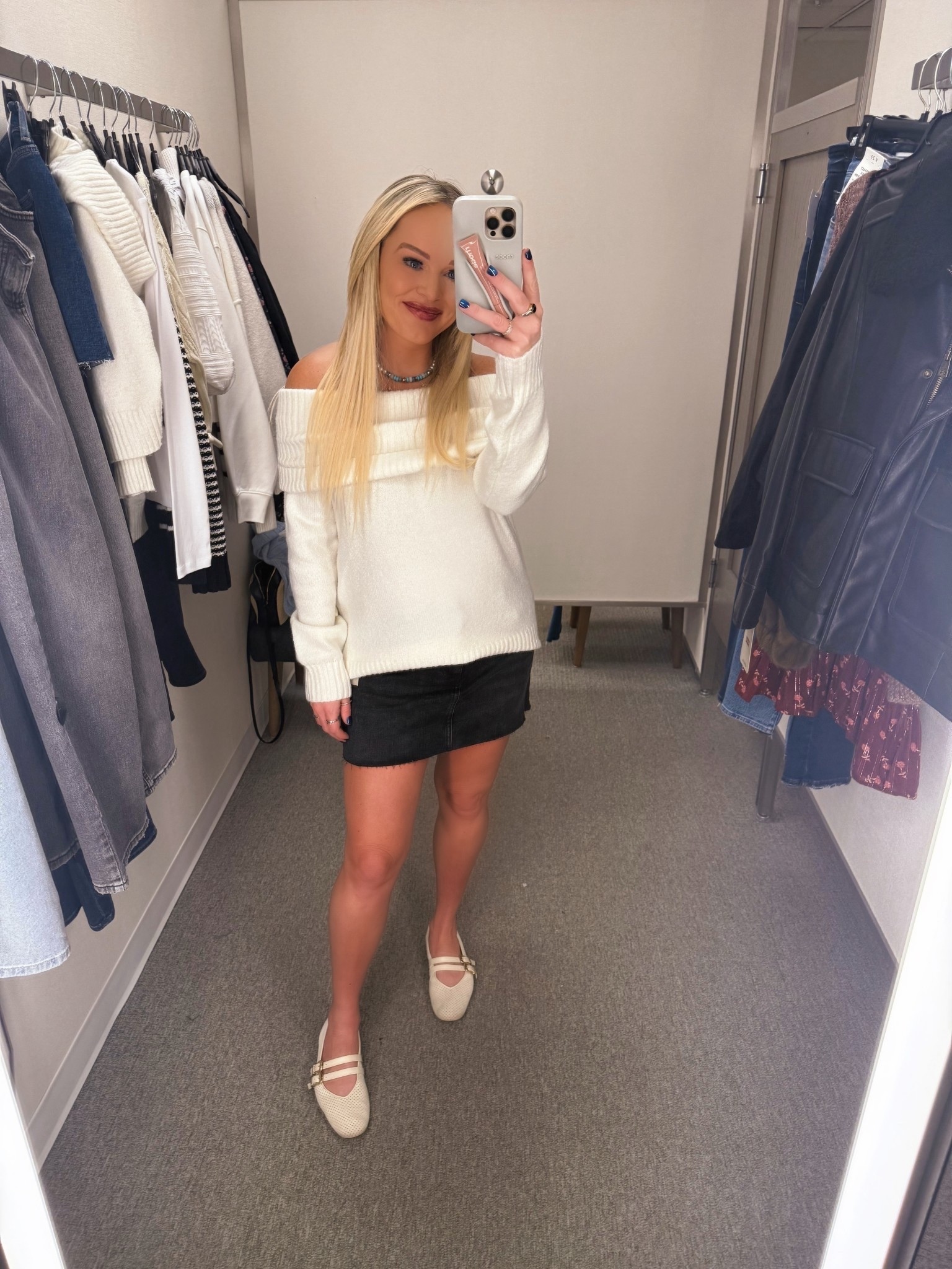 Nsale outfit, off the shoulder sweater, NSale try-on 

#LTKSaleAlert #LTKSeasonal #LTKFindsUnder50