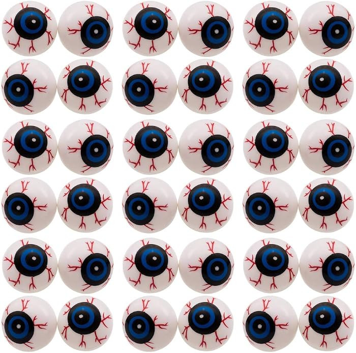 Halloween Eyeballs - 50 Pack Bag of 2" Plastic Eyeballs for Halloween Party Favor, Trick or Treat... | Amazon (US)