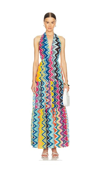 Long Cover Up in Carioca Macro Chevron | Revolve Clothing (Global)