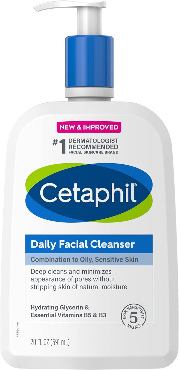 Face Wash by CETAPHIL, Daily Facial Cleanser for Sensitive, Combination to Oily Skin, NEW 20 oz, Gen | Amazon (US)