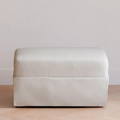 Crawford Gliding Ottoman In Eco-Weave Fabric | Water Repellent & Stain Resistant | Wayfair Professional