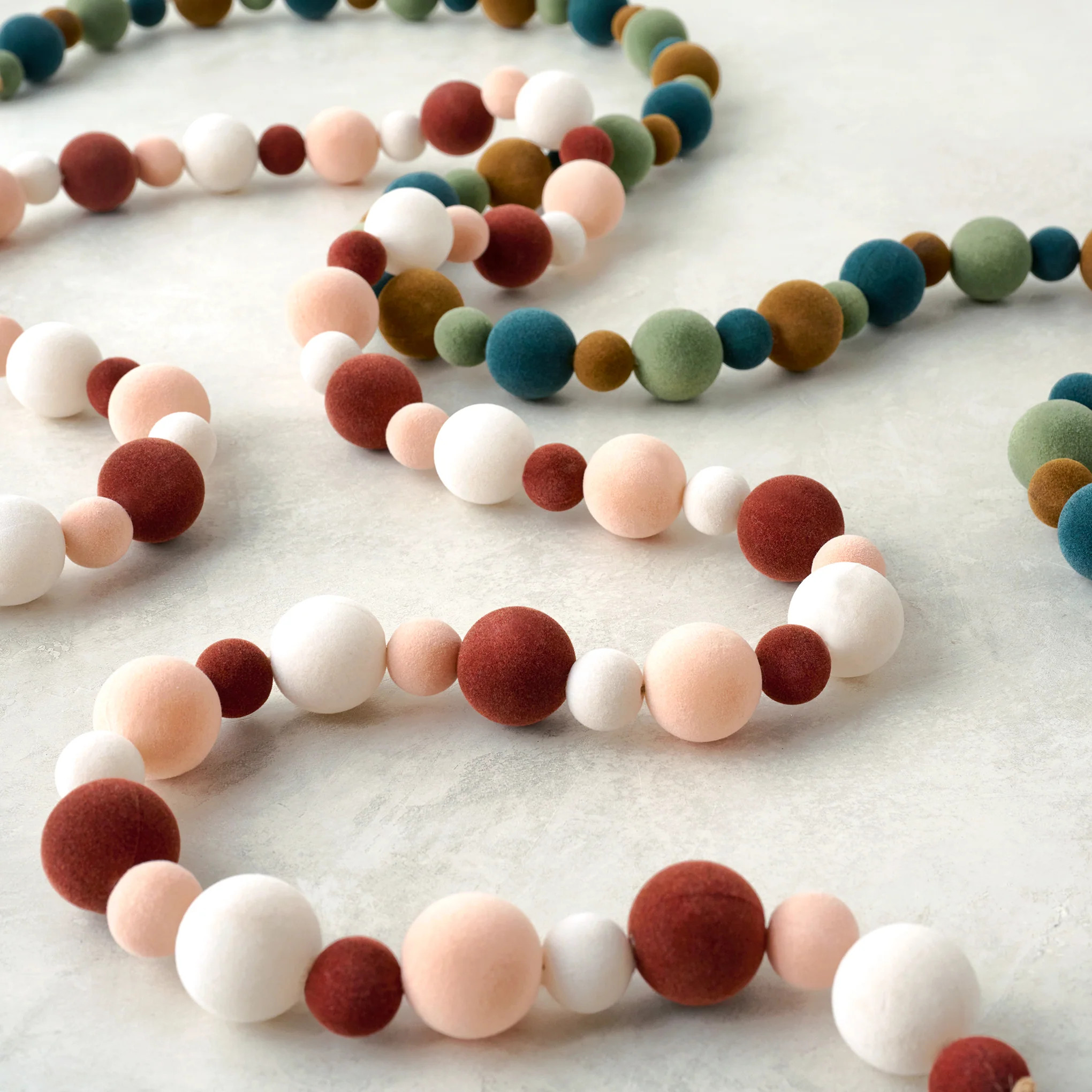 Colorful Flocked Garland | Magnolia