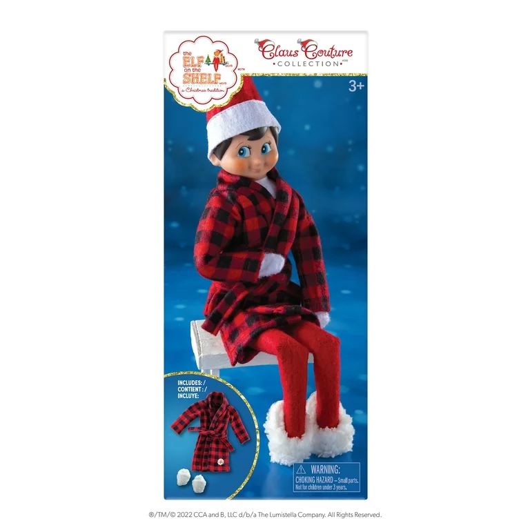The Elf on the Shelf Claus Couture® Cozy Robe and Slippers for your Scout Elf | Walmart (US)