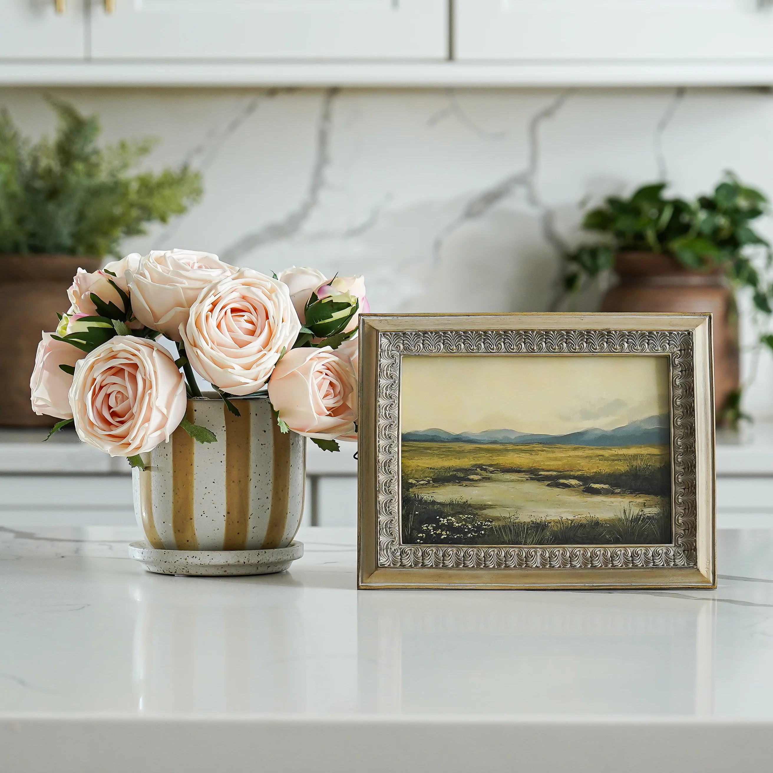 Real Touch Rose Bouquet | Champagne | MJHome