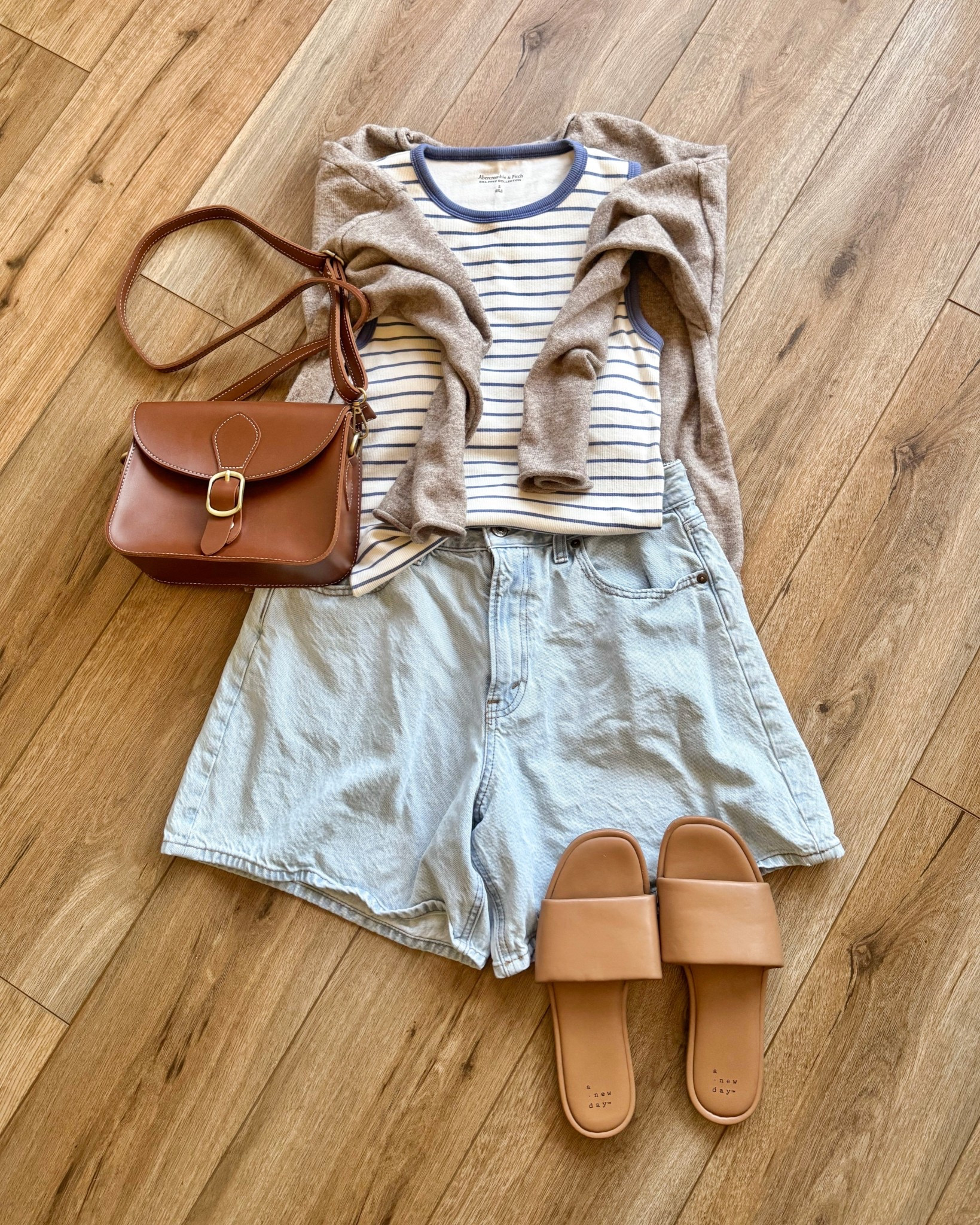 casual spring outfits. denim shorts outfits. cardigan over shoulder outfits. abercrombie 

#LTKSeasonal #LTKootd #LTKSaleAlert