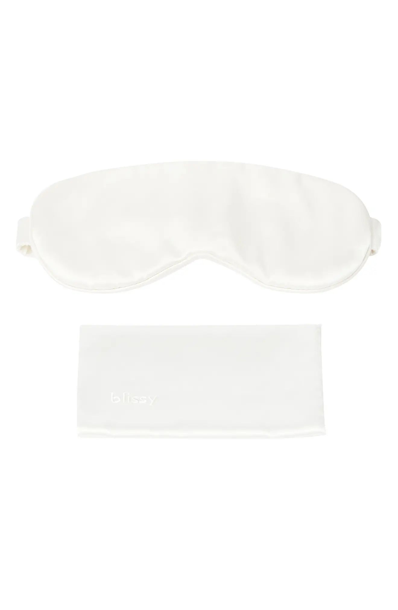 BLISSY Silk Sleep Mask in White at Nordstrom | Nordstrom