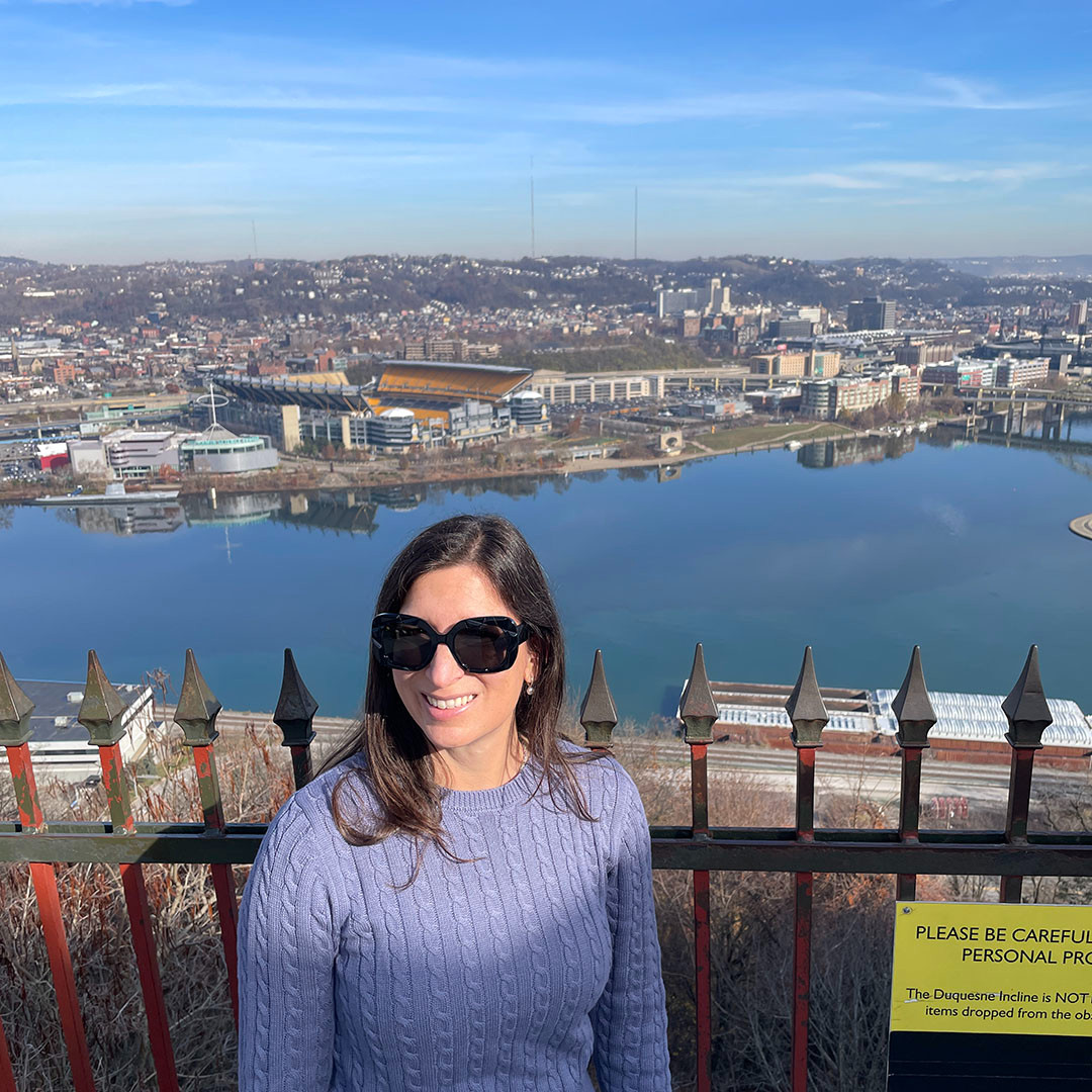 Overlooking the Steelers stadium from the top of the Duquesne Incline. Such a fun trip but, Go Niners! haha 

 #LTKOver40 #LTKFindsUnder50 #LTKTravel