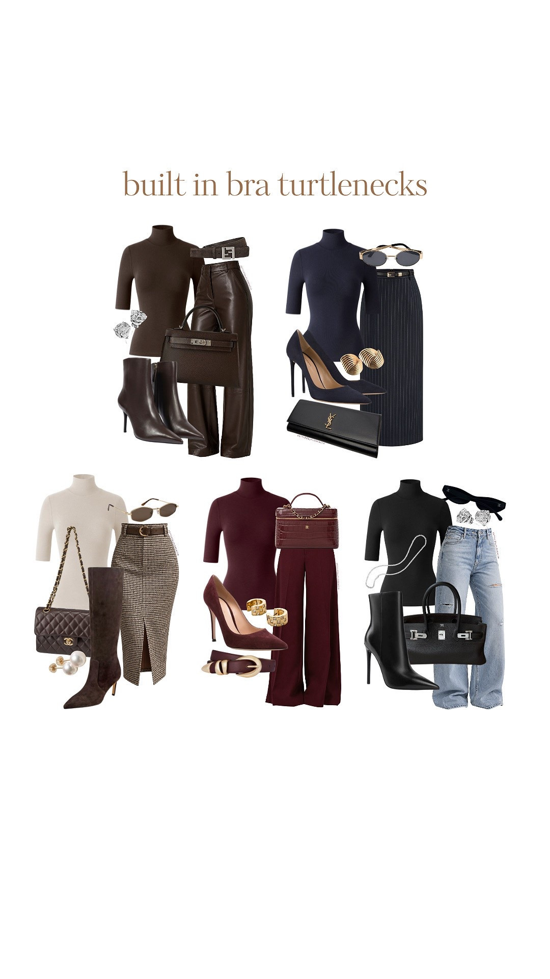 the ultimate fall layering tops 🤎 These turtlenecks have built-in bras, making getting ready so effortless. They’re seamless, super flattering, and perfect for creating polished fall looks.