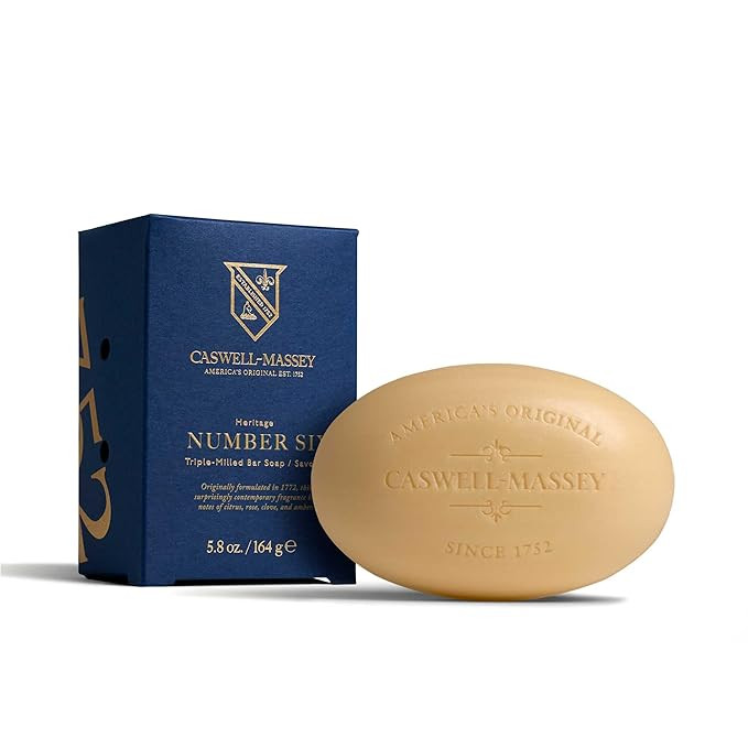 Caswell-Massey Number Six Natural Bar Soap for Men, Moisturizing Body Soap Bar for All Skin Types... | Amazon (US)
