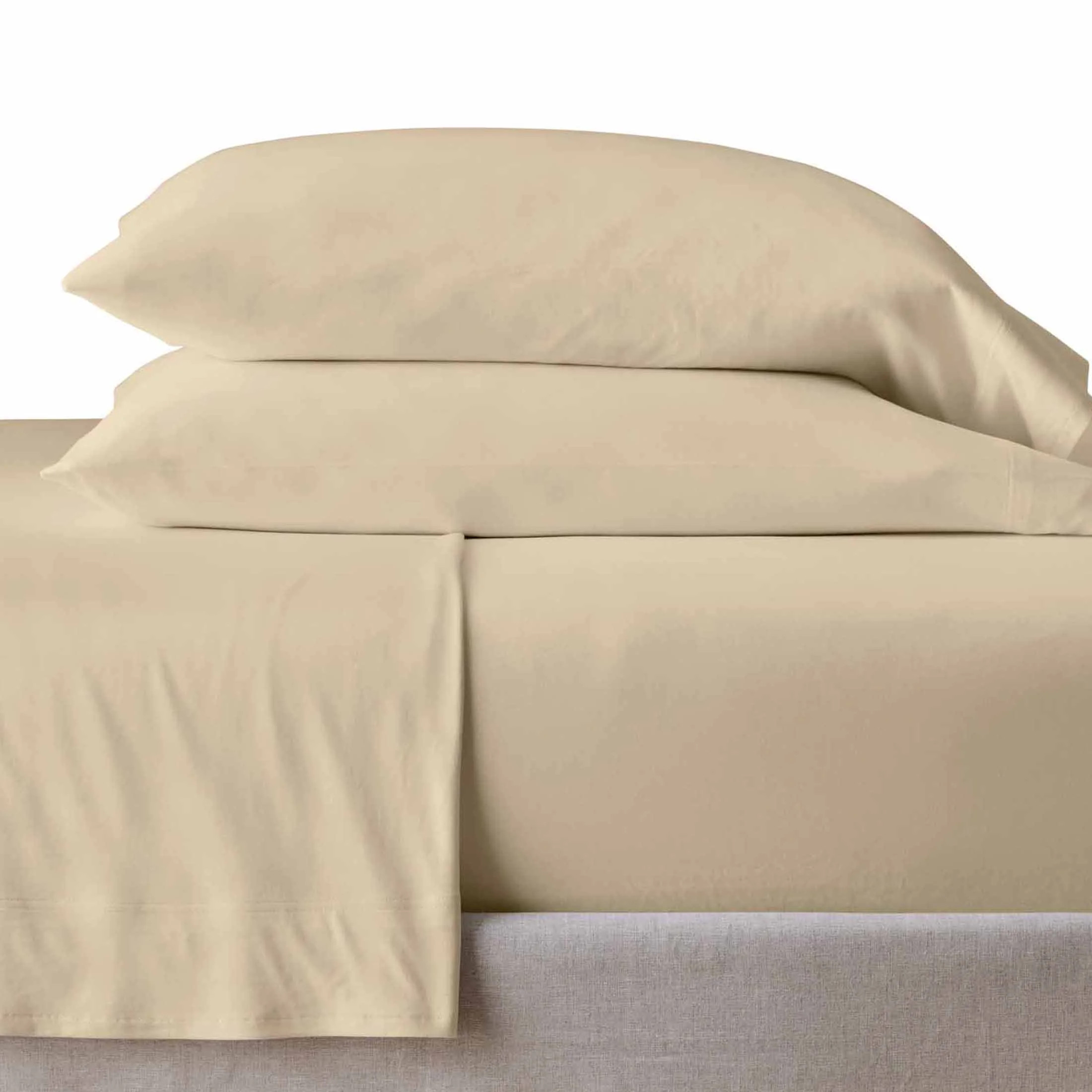 Better Homes & Gardens 4-Piece Papyrus Beige Adult Jersey Sheet Set, Queen | Walmart (US)