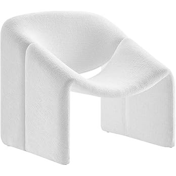 Modway Vivi Chenille Upholstered Accent Frost-Plush, Comfy Armchair, Ideal as a Modern Barrel, Lo... | Amazon (US)