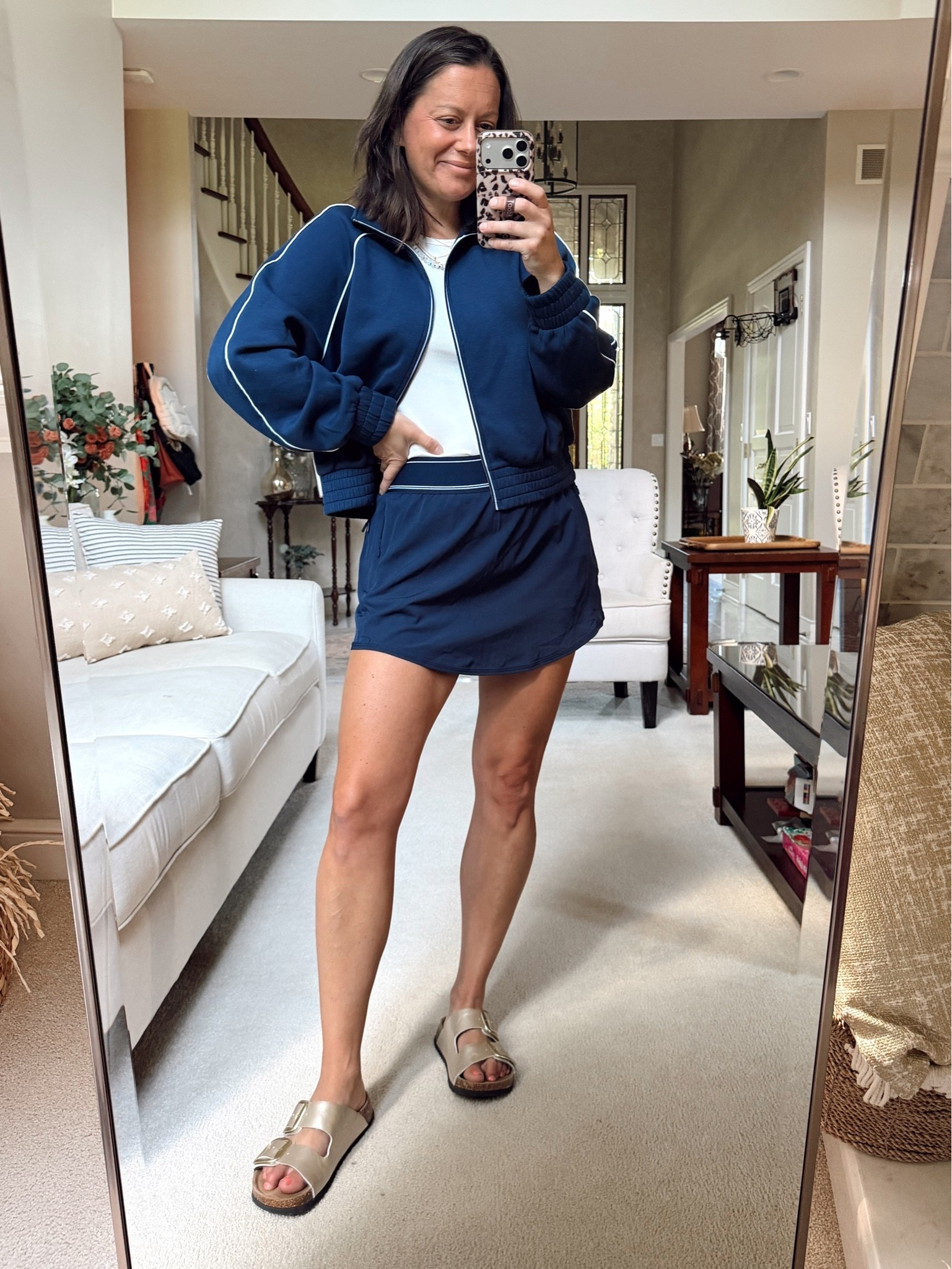 Walmart look for less set! Wearing a medium in the jacket and small in the skort.

#LTKootd #LTKActive #LTKOver40