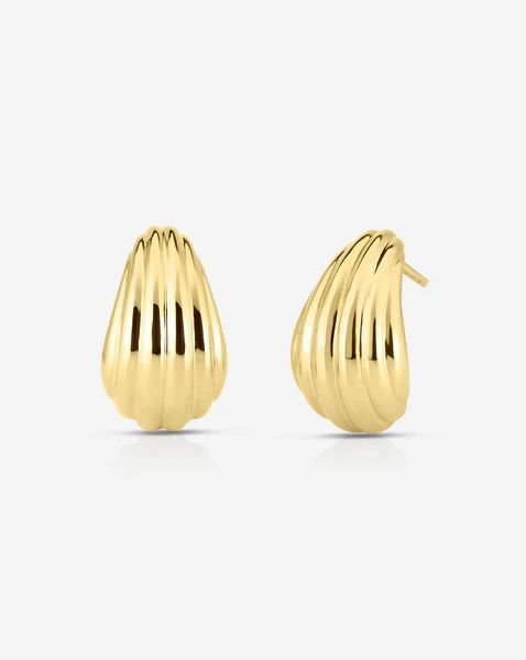 Mini Gold Cloud Textured Earrings | Ring Concierge