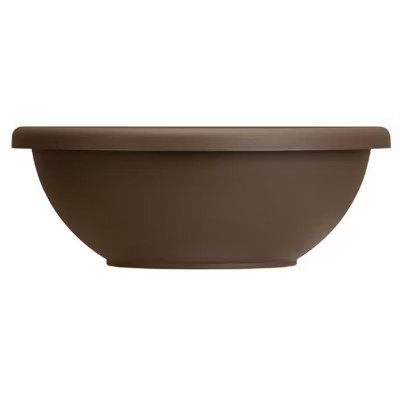 The HC Companies Round Plastic Garden Bowl Planter, Chocolate, 13in | Target