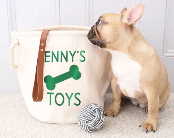 Custom Dog Toys Basket Dog Toys Storage Bag Dog Toys Bin | Etsy | Etsy (US)