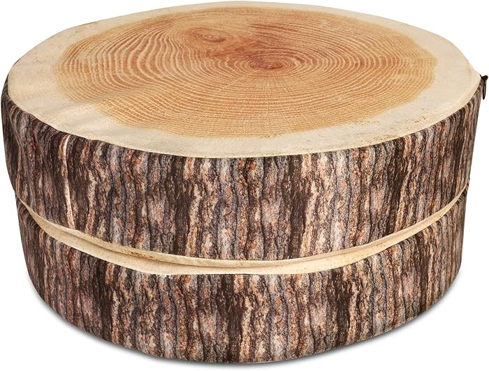 Log Pillow 2 Pack - Cozy & Comfy Wood Pillow with High-Density Foam - Realistic Round Cushions wi... | Amazon (US)