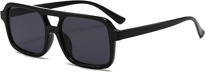 AIEYEZO Retro Square Sunglasses for Women Men Trendy Rectangle Aviator Sun Glasses Vintage 70s Sh... | Amazon (US)