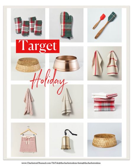 More Christmas bobs and bits from target Holiday collection. Tree collars, festive kitchen towels, festive Christmas spatulas & napkins. 

#LTKhome #LTKHoliday #LTKSeasonal