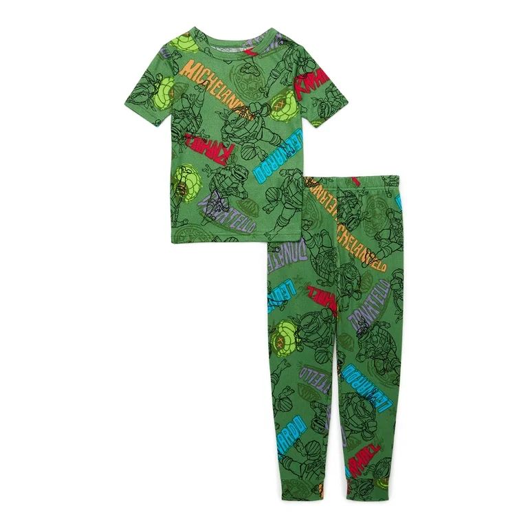 Teenage Mutant Ninja Turtles Boys Short Sleeve Top and Pants Pajama Set, 2-Pieces, Sizes 4-10 - W... | Walmart (US)